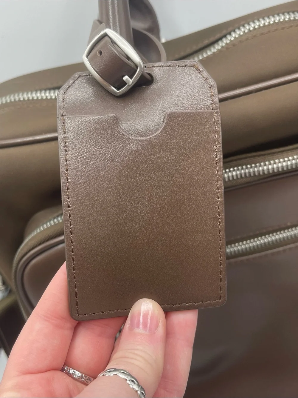 Oak and Rove Alto briefcase/duffel in brown leather